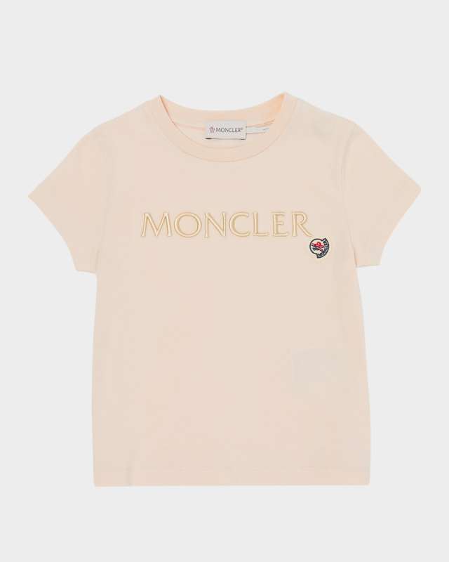 Girl's Embroidered Logo-Bell T-Shirt, Size 4-6